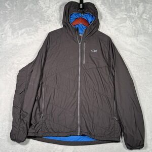 Outdoor Research Jacket Mens 2XL Black Refuge Air Hooded Insulated Puffer